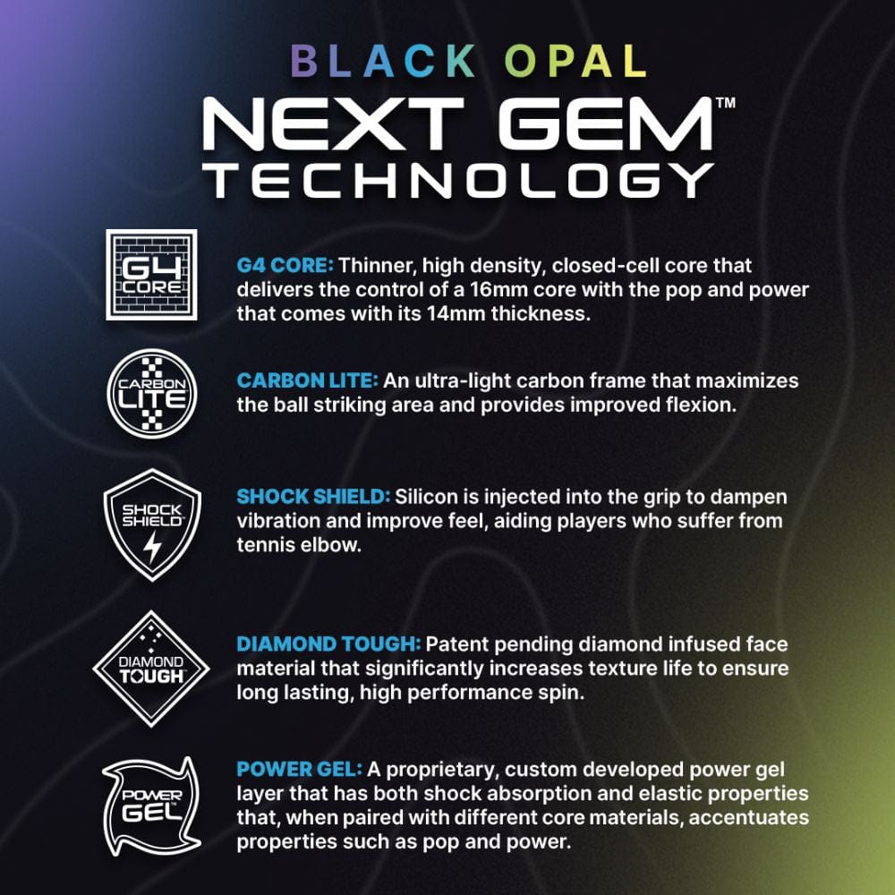 Six Zero Paddles Black Opal 14mm